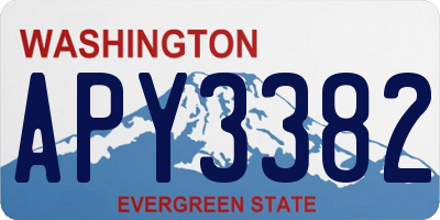 WA license plate APY3382