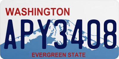 WA license plate APY3408
