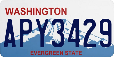 WA license plate APY3429