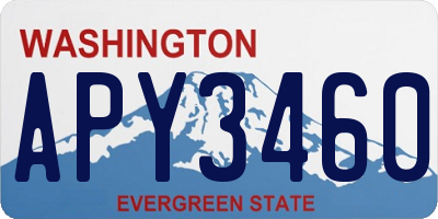 WA license plate APY3460
