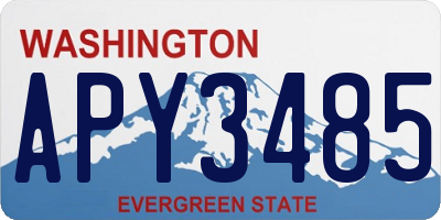 WA license plate APY3485