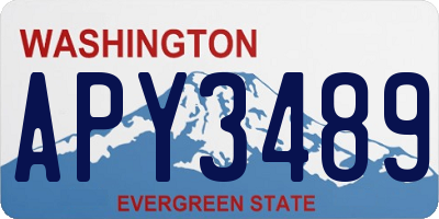 WA license plate APY3489