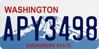 WA license plate APY3498