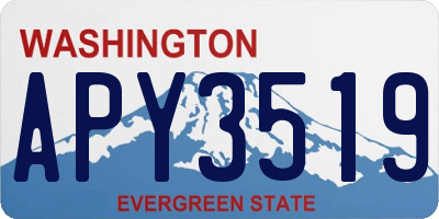WA license plate APY3519