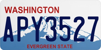WA license plate APY3527