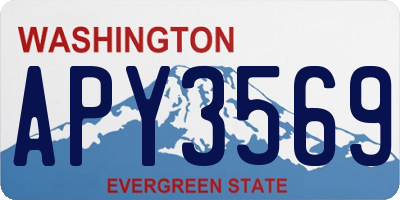 WA license plate APY3569