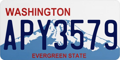 WA license plate APY3579