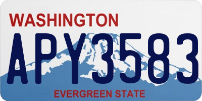 WA license plate APY3583