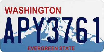 WA license plate APY3761