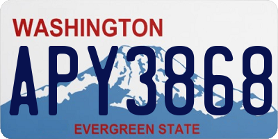 WA license plate APY3868