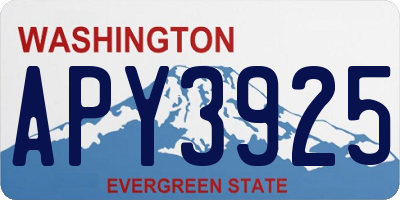 WA license plate APY3925