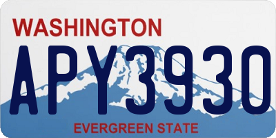 WA license plate APY3930