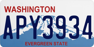 WA license plate APY3934