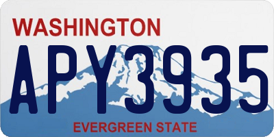 WA license plate APY3935