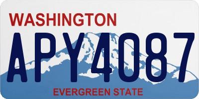 WA license plate APY4087