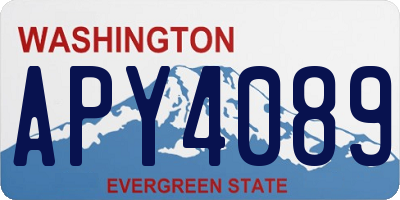 WA license plate APY4089