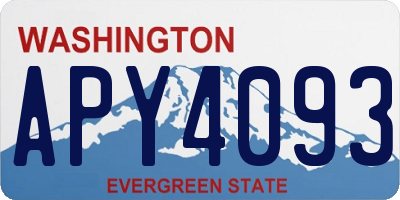 WA license plate APY4093
