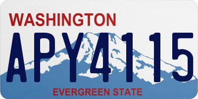 WA license plate APY4115