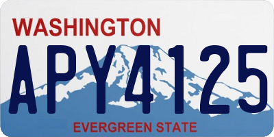 WA license plate APY4125