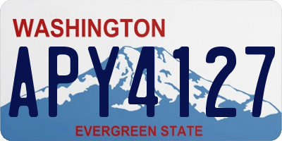 WA license plate APY4127