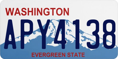 WA license plate APY4138
