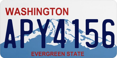 WA license plate APY4156