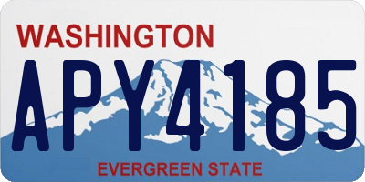 WA license plate APY4185