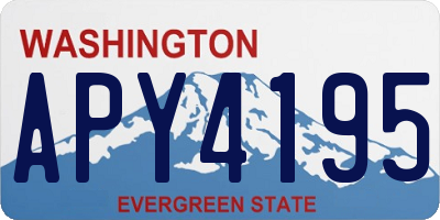WA license plate APY4195
