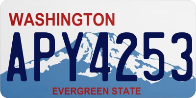 WA license plate APY4253