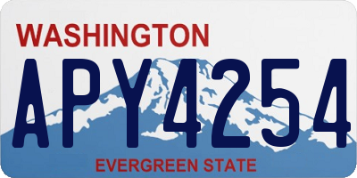 WA license plate APY4254