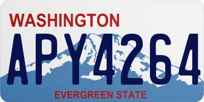 WA license plate APY4264