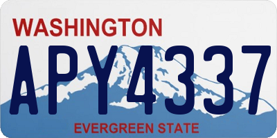 WA license plate APY4337