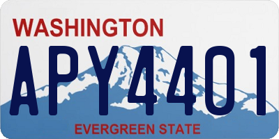 WA license plate APY4401