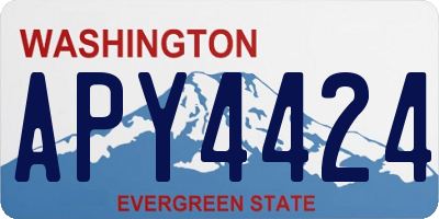 WA license plate APY4424