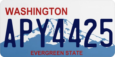 WA license plate APY4425