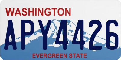 WA license plate APY4426
