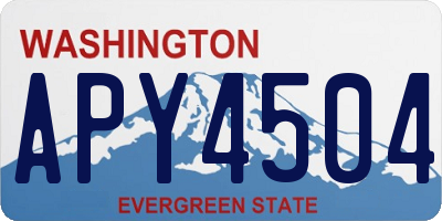 WA license plate APY4504