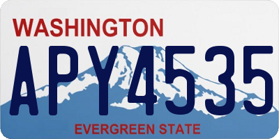WA license plate APY4535