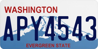 WA license plate APY4543