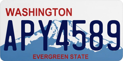 WA license plate APY4589