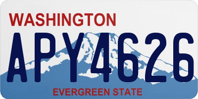 WA license plate APY4626