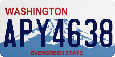 WA license plate APY4638