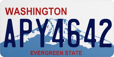 WA license plate APY4642