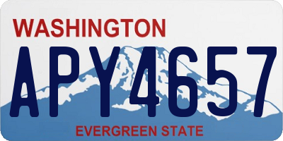 WA license plate APY4657