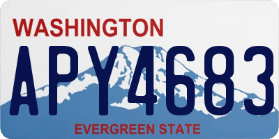 WA license plate APY4683