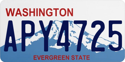 WA license plate APY4725