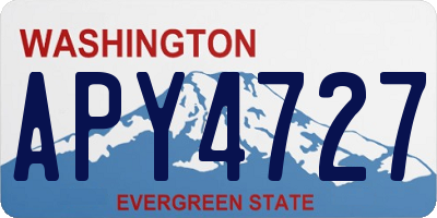 WA license plate APY4727