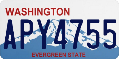 WA license plate APY4755
