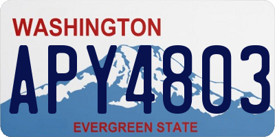 WA license plate APY4803