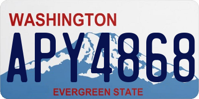WA license plate APY4868